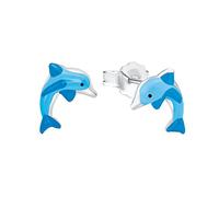 amor Orecchini in Argento 925 per bambine, 1 cm, Argento, delfino, in confezione regalo