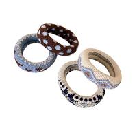 AMOR SPES 4 fasce elastiche per capelli fatte a mano, in cotone, per donne, accessori per capelli (D)