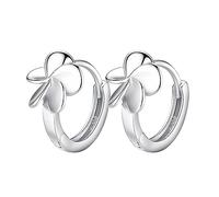 AMOR SPES Orecchini a cerchio in argento S925 per donne e uomini, in argento 925 con zirconia cubica, per compleanni e matrimoni, Argento