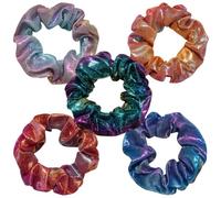AMOR SPES Set di 5 elastici colorati per capelli con sfumatura laser, accessori per capelli
