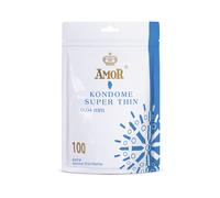 AMOR Super Thin Preservativi 53mm 100 pz Preservativi