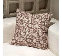 Amor Virisso - Federa per cuscino da 50 x 50 cm, stampa floreale, neutra, per divano, letto, soggiorno, divano, 1 pezzo, marrone