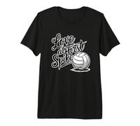 Amore al Primo Spike Giocatore di Pallavolo Divertente Pallavolo Gioco di Parole Maglietta Premium