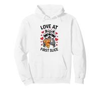 Amore alla Prima Fetta Pizza Illustrazione Felpa con Cappuccio