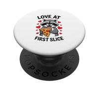 Amore alla prima fetta pizza illustrazione PopSockets PopGrip Adesivo