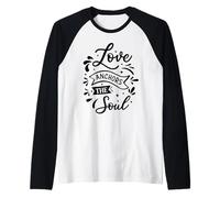 Amore Ancora L'Anima Edificante Versetto Bibbia Fede Cristiana Maglia con Maniche Raglan