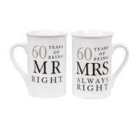 Amore Anniversario 60 Anni Essere Mr Right Mrs Always Right Set Di Tazze