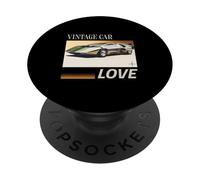 Amore auto d'epoca (grafica auto classica) PopSockets PopGrip Adesivo