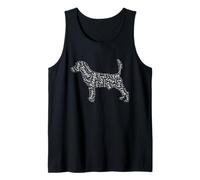 Amore Beagle Hound Cane Silhouette Parola Nuvola Pet Proprietario Canotta