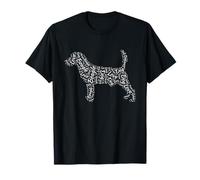 Amore Beagle Hound Cane Silhouette Parola Nuvola Pet Proprietario Maglietta