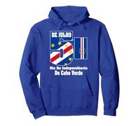 Amore Cabo Capo Verde con Capo Verde Bandiera Mappa Indipendenza Felpa con Cappuccio, Unisex per Adulti, Blu Reale, XL