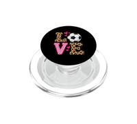 Amore Calcio Ragazza Leopardo Calcio Palla Da Calcio PopSockets PopGrip per MagSafe