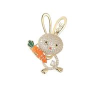 Amore Carino Coniglio Cristallo Piccola Spilla Pin Risvolto Per Le Donne Moda Brillante Strass Coniglio Spille Animali Pin Vestito Cappello Sacchetto Cerimonia Abbigliamento Accessori Pasqua Gioielli