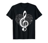 Amore Chiave Di Violino Cuore Pianoforte Maglietta