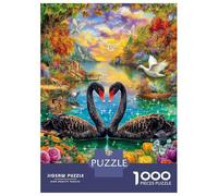 Amore Cigno Puzzle 1000 Pezzi, Puzzle Impossibile 1000 Pezzi, Gioco Di Sfida Intellettuale 70x50cm/1000pcs