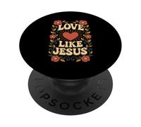 Amore come Gesù Giovanni 13:34 Floral Christian Design PopSockets PopGrip Adesivo