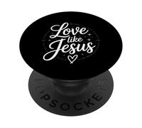 Amore come Gesù Messaggio di fede cristiana PopSockets PopGrip Adesivo