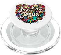 Amore come Gesù Religioso Dio Fede Groovy Ragazze cristiane PopSockets PopGrip per MagSafe
