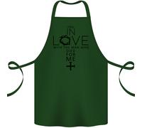 Amore Con la Croce Cristianità Cristo Cotone Grembiule 100% Biologico