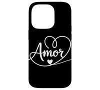 Amore con un cuore romantico ispirato al latino Love design Custodia per iPhone 14 Pro