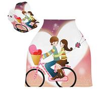 Amore Coppia Cuore Auto per Bambini Passeggino Tettoia Copri Seggiolino Copertura Infermieristica per L'Allattamento Al Seno All-In-1 Morbido Traspirante Elastica Tettuccio