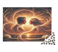 Amore Cosmico Puzzle 1000 Pezzi Carta riciclata per adulti Puzzle per adulti Gioco educativo per decompressione Ottima idea regalo per donne e uomini 38x26cm/1000pcs