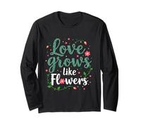 Amore Crescita Come Fiori Connessione Naturale Maglia a Manica