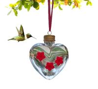 AMORE CUORE BIRCHEER | Piccola alimentatore di acqua di uccelli sospeso con 3 porte, alimentatore da giardino a riempimento superiore per uccelli, stazione d'acqua per uccelli all'aperto per balcone,