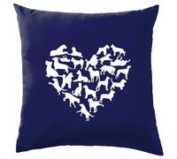 Amore Cuore Cani - Cuscino - Cane Animale Domestico Carino Razza Labrador