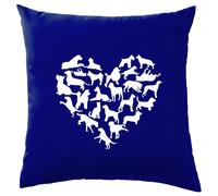 Amore Cuore Cani - Cuscino - Cane Animale Domestico Carino Razza Labrador