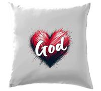 Amore Cuore Dio - Cuscino - Pregare Chiesa Love Dio Gesù Religione Padre