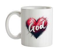 Amore Cuore Dio - Tazza IN Ceramica - Pregare Chiesa Love Gesù Religione Padre