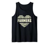 Amore Cuore Fatti Agricoltori Amante Farming Life I Love To Farm Canotta