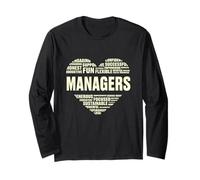 Amore Cuore Fatti Manager Amante Gestire la Vita Nice Manager Maglia a Manica