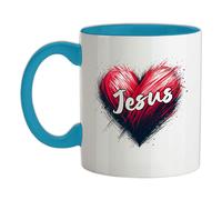 Amore Cuore Gesù - Tazza IN Ceramica - Cristo Chiesa Pregare Religione Religioso