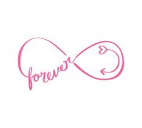 amore cuore infinito Adesivi artistici in vinile 54.4x110.1cm È possibile modificare e aggiungere informazioni Rosa