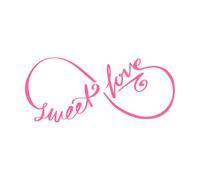 amore cuore infinito Adesivi murali in vinile 30x69.1cm Selezione multicolore Rosa