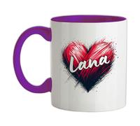 Amore Cuore Lana - Tazza IN Ceramica - Canzone Cantante Ventola Del Raggio