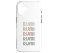 Amore Cuore Rumi Tee Grunge Stile Vintage Nero Rumi Custodia per iPhone 16
