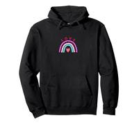 ~ AMORE curvo su un arcobaleno pastello ~ Felpa con Cappuccio