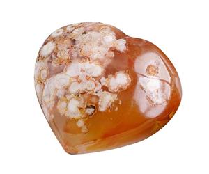 Amore da a punto - agata di palmo tascabile a forma di cuore | Pietre Reiki versatili a forma di cuore, prisma in pietra preziosa