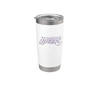 AMORE DA BASKET IN BIANCO CON BORDO VIOLA Bicchiere termico in acciaio inox doppia parete