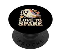 Amore da condividere Simpatico fantasma Cuori colorati Fan d PopSockets PopGrip Adesivo
