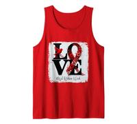 Amore Daisy Fiore Uccello Rosso Nastro Rosso Consapevolezza Settimana Canotta