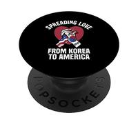 Amore dalla Corea all"America Mezzo americano metà coreano PopSockets PopGrip Adesivo