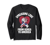 Amore dalla Corea allAmerica Mezzo Americano metà Coreano Maglia a Manica