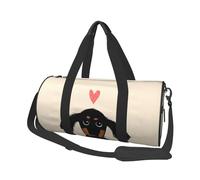 Amore del cucciolo di bassotto tedesco, Borsone da viaggio di grande capacità Borsa rotonda Borsa da viaggio sportiva Borsa da viaggio Borsa da fitness