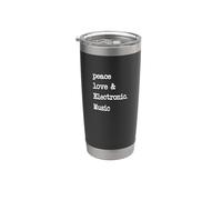 Amore della pace e musica elettronica | EDM Techno Bicchiere termico in acciaio inox doppia parete