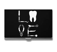 Amore Dente Dentista Strumenti Dentali Personalizzato Porta Biglietti da Visita Personalizzato Tasca Professionale Organizer Titolare per Uomini e Donne, Stile:, Taglia unica, MHXYZHW