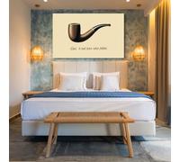 Amore Design Ceci n'est pas une pipe - 120 x 80 cm - Stampa su tela canvas